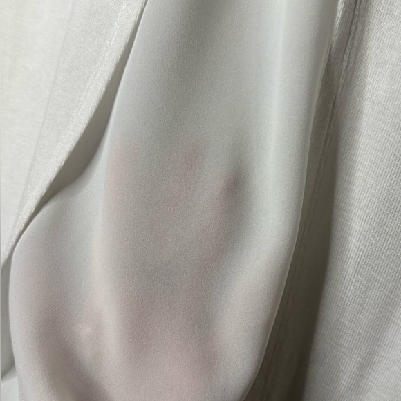 Patchington White Double-Layer Knit Top | 3/4 Sleeve | Size Large - Picture 6 of 7